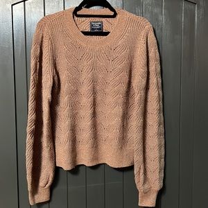 Abercrombie Puff-Sleeve Crewneck Sweater